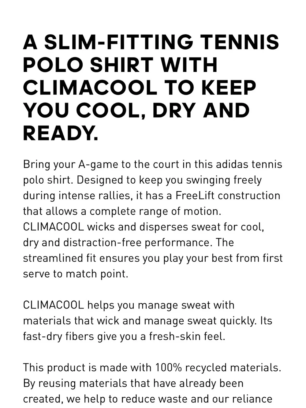 adidas lightweight polo